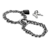 METAL HARD - STAINLESS STEEL CHAIN HANDCUFFS.